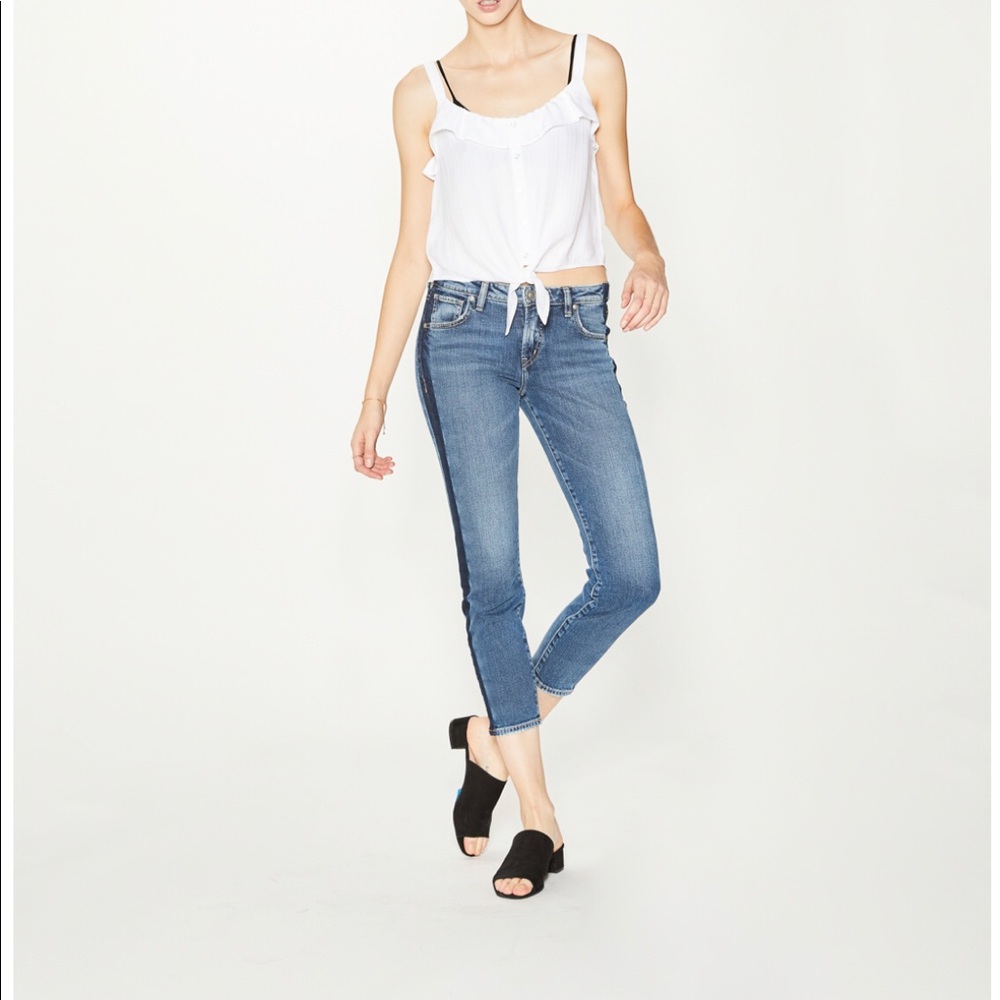 🔥Silver vintage mid rise ankle slim jeans - Picture 8 of 8